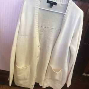 Cream Basic Cardigan